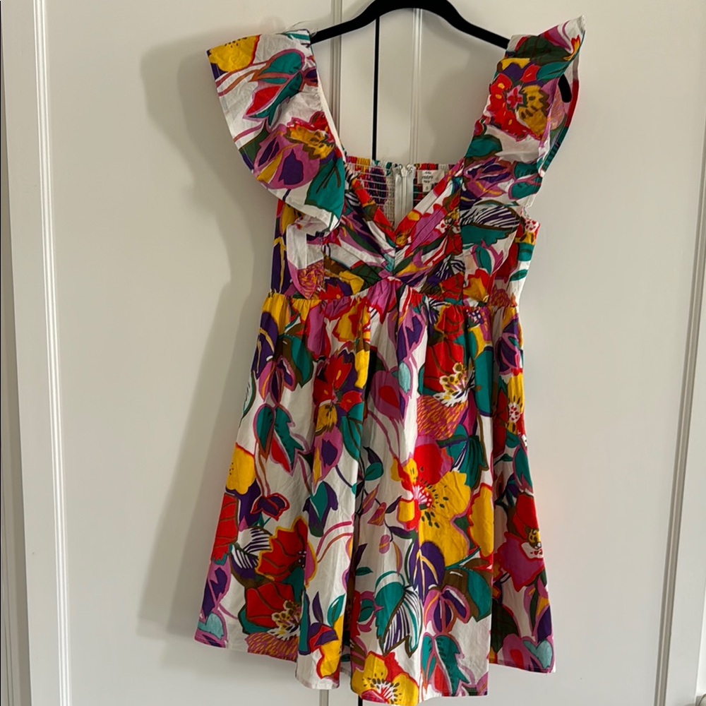 Floral Ruffle Dress NWT S